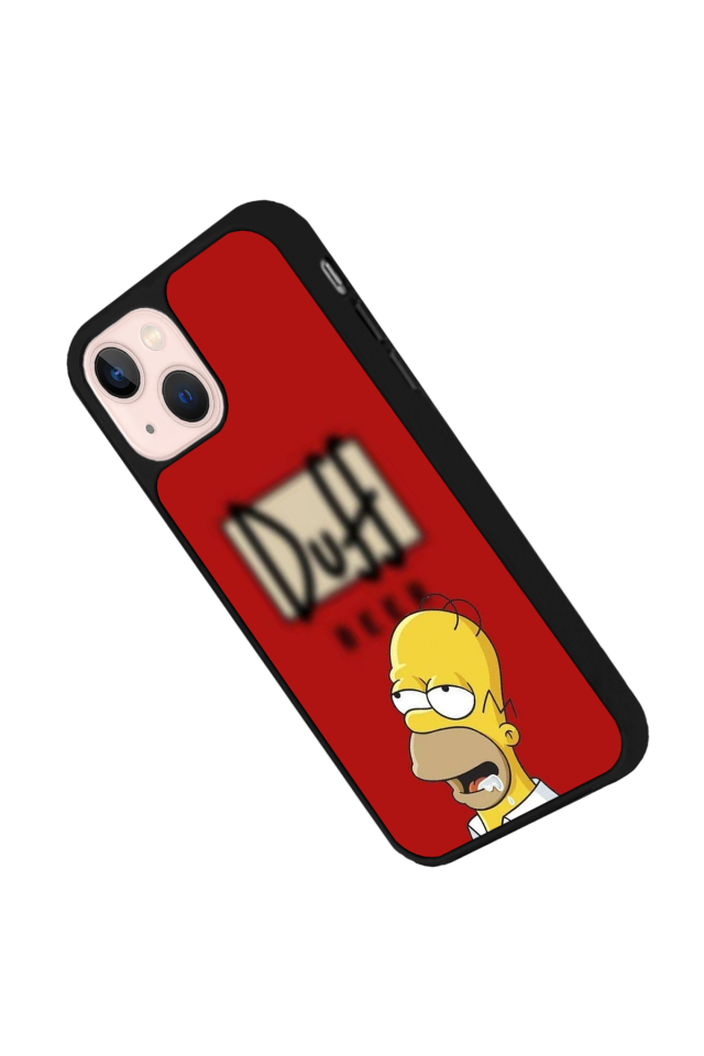 iPhone 13/14 Uyumlu The Simpsons Tasarımlı Glossy Premium Kılıf