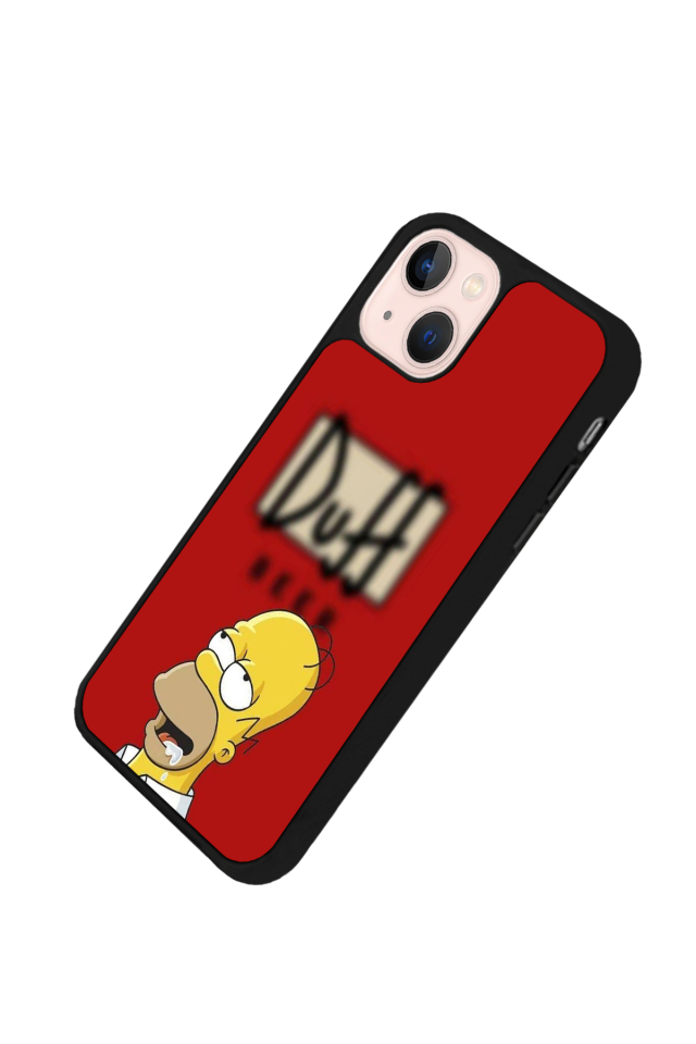 iPhone 13/14 Uyumlu The Simpsons Tasarımlı Glossy Premium Kılıf