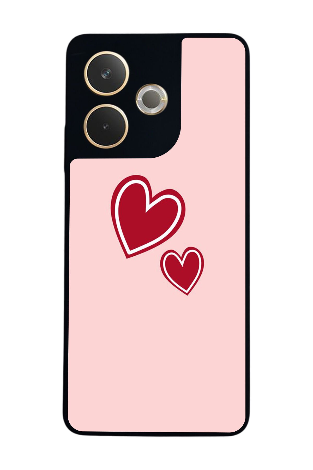 Oppo A5 Pro Uyumlu Kalp Love Tasarımlı Glossy Premium Kılıf