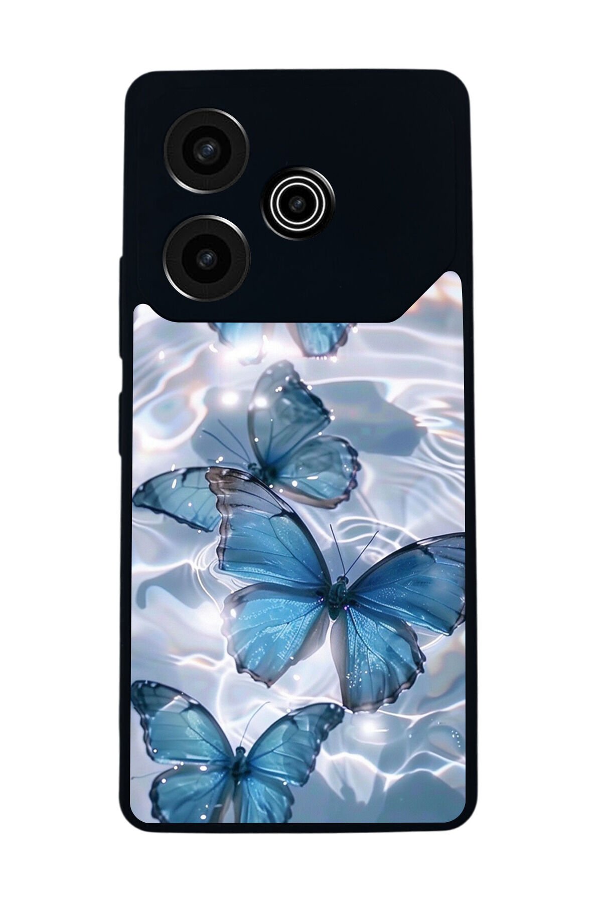 Tecno Pova 6 Uyumlu Kelebek Tasarımlı Glossy Premium Kılıf