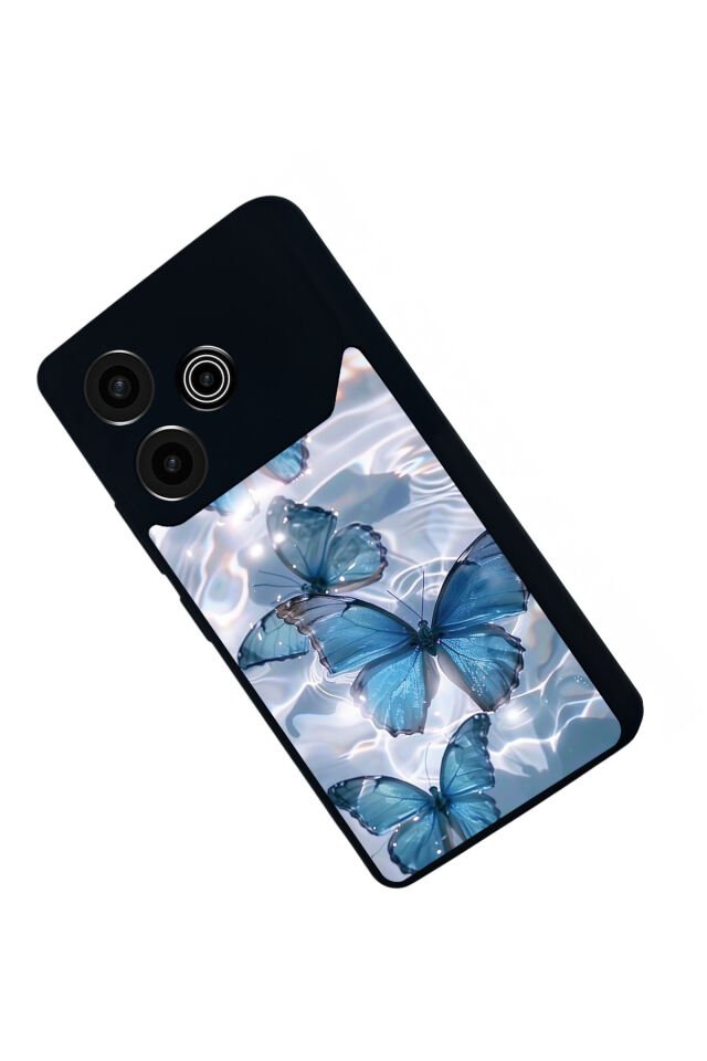 Tecno Pova 6 Uyumlu Kelebek Tasarımlı Glossy Premium Kılıf
