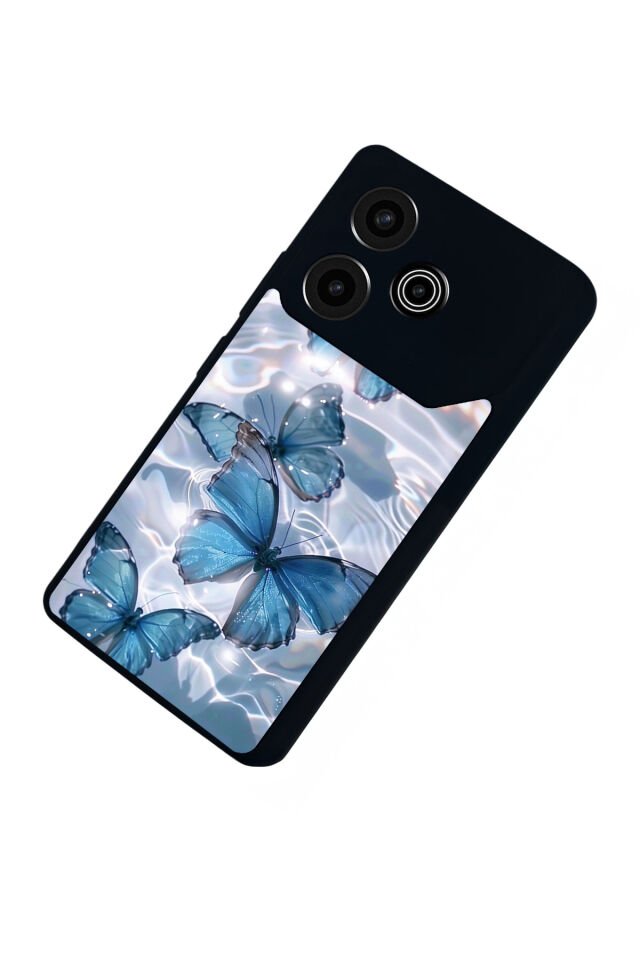 Tecno Pova 6 Uyumlu Kelebek Tasarımlı Glossy Premium Kılıf