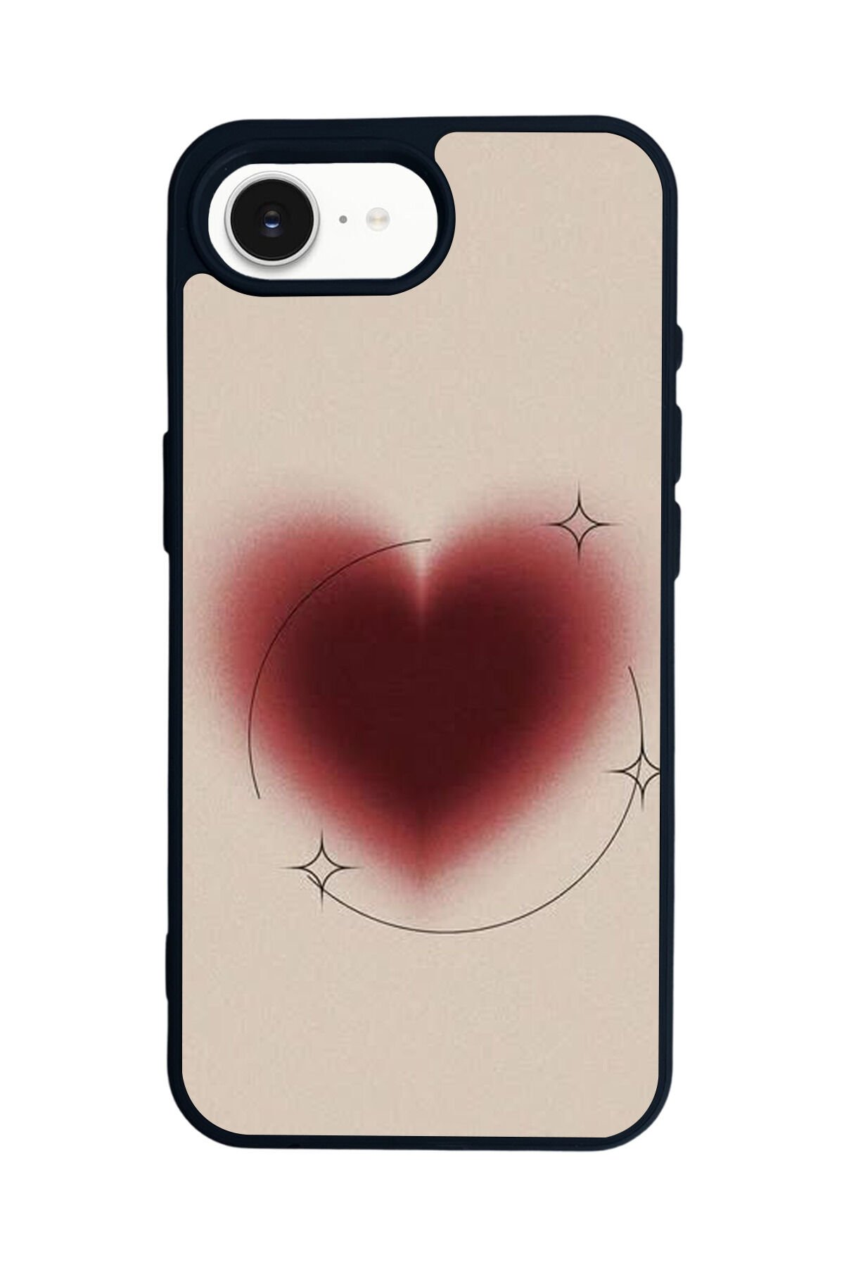iPhone 16E Uyumlu Kalp Love Tasarımlı Glossy Premium Kılıf