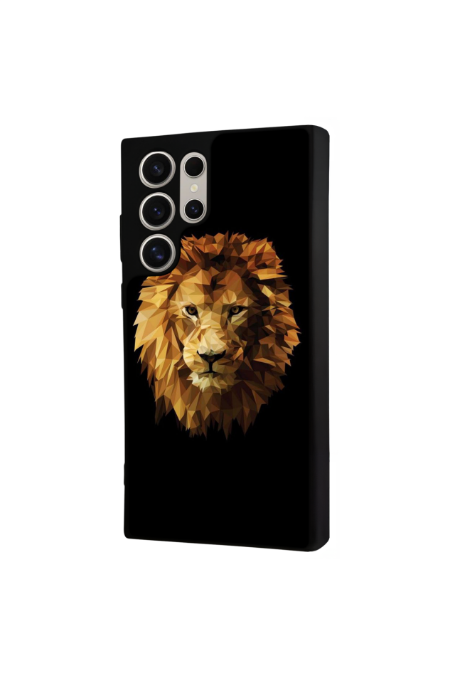 Samsung Galaxy S24 Ultra Uyumlu Aslan Tasarımlı Glossy Premium Kılıf