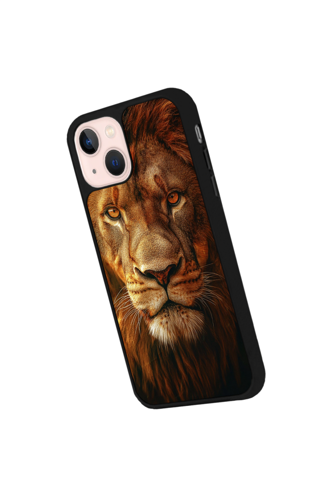 iPhone 14 Plus Uyumlu Aslan Tasarımlı Glossy Premium Kılıf