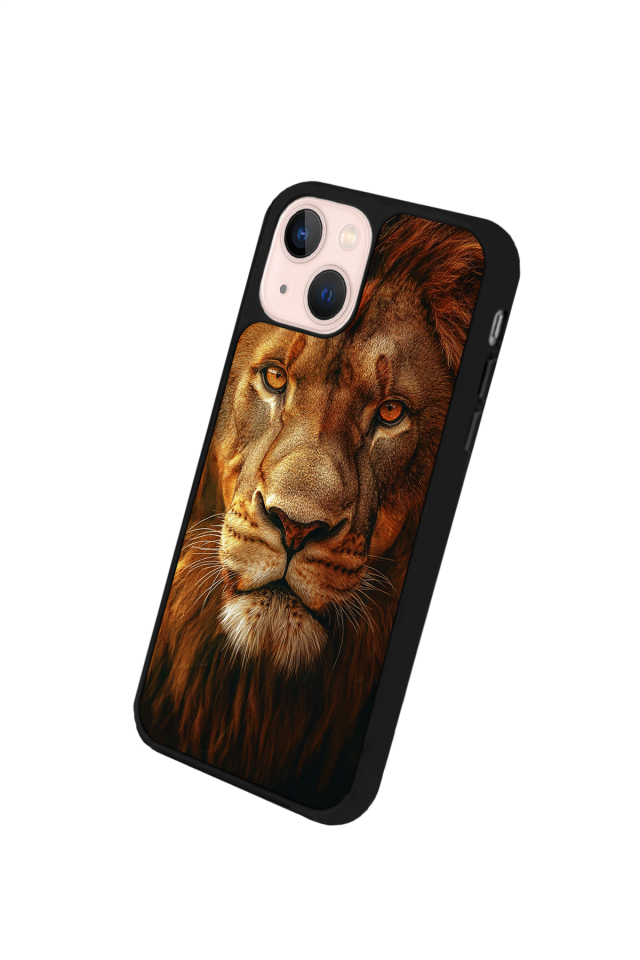 iPhone 14 Plus Uyumlu Aslan Tasarımlı Glossy Premium Kılıf