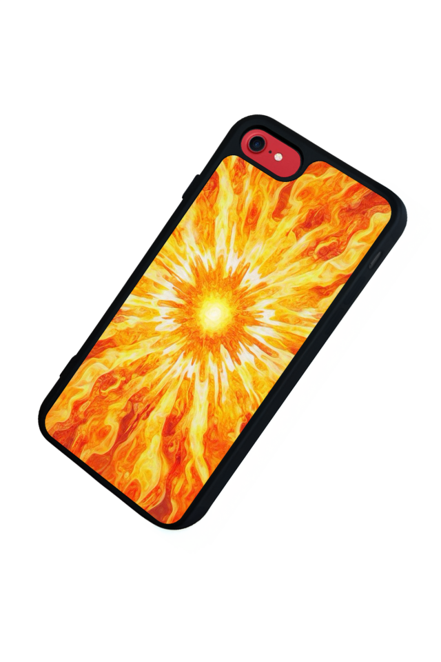 iPhone SE Uyumlu Güneş Tasarımlı Glossy Premium Kılıf