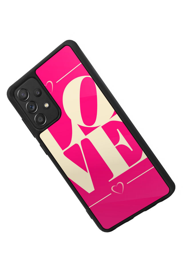 Samsung Galaxy A72 Uyumlu Love Tasarımlı Glossy Premium Kılıf