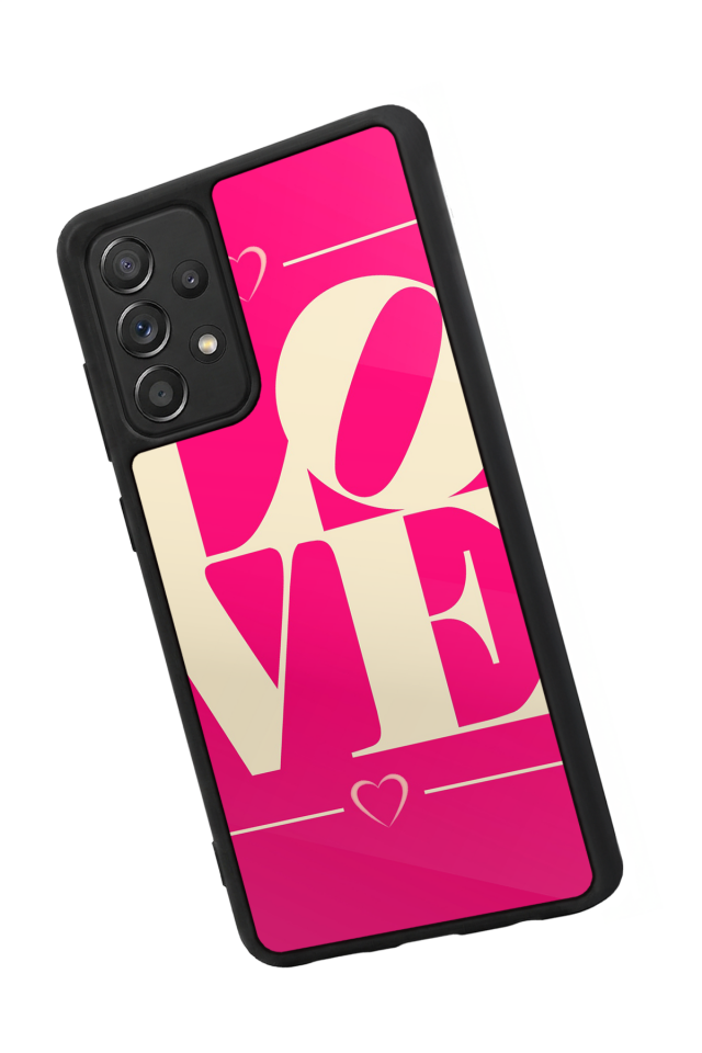 Samsung Galaxy A72 Uyumlu Love Tasarımlı Glossy Premium Kılıf
