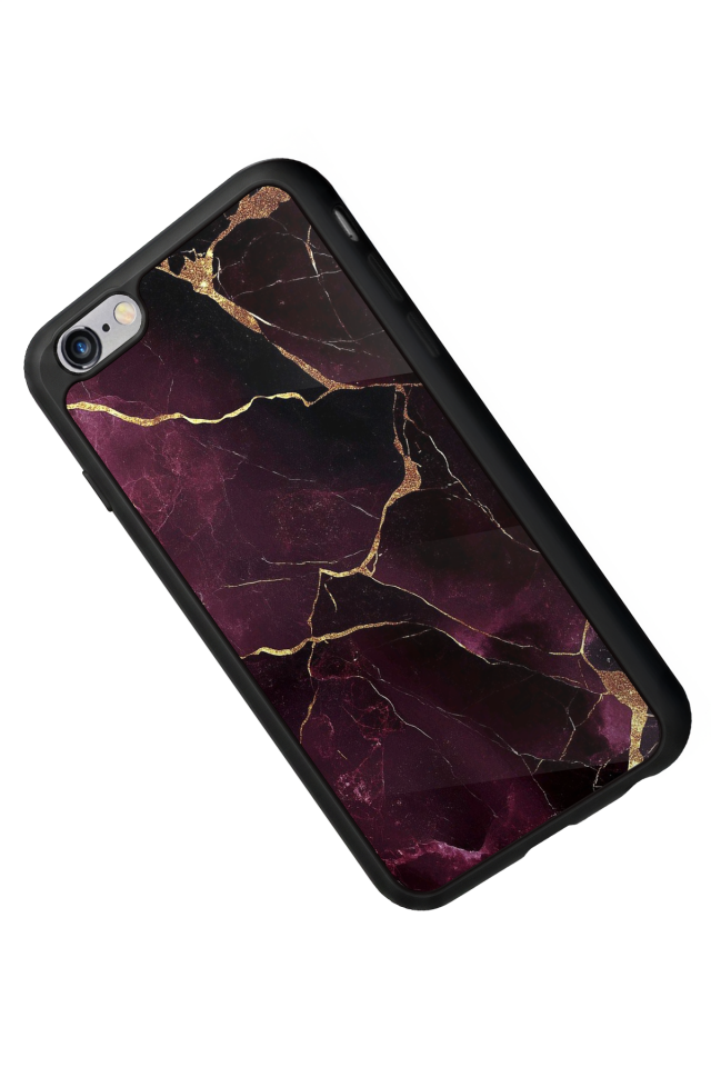 iPhone 6 Plus Uyumlu Mermer Marble Tasarımlı Glossy Premium Kılıf