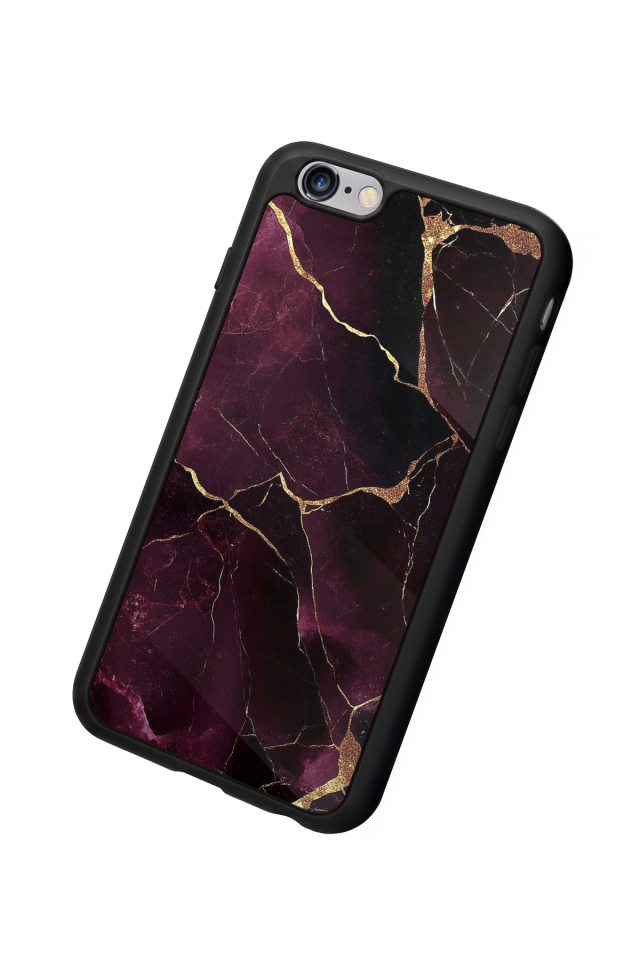 iPhone 6 Plus Uyumlu Mermer Marble Tasarımlı Glossy Premium Kılıf
