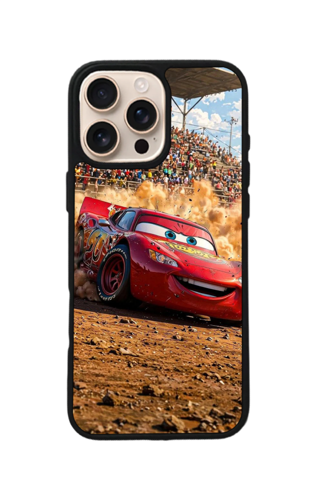 iPhone 16 Pro Max Uyumlu Simsek McQueen Tasarımlı Glossy Premium Kılıf