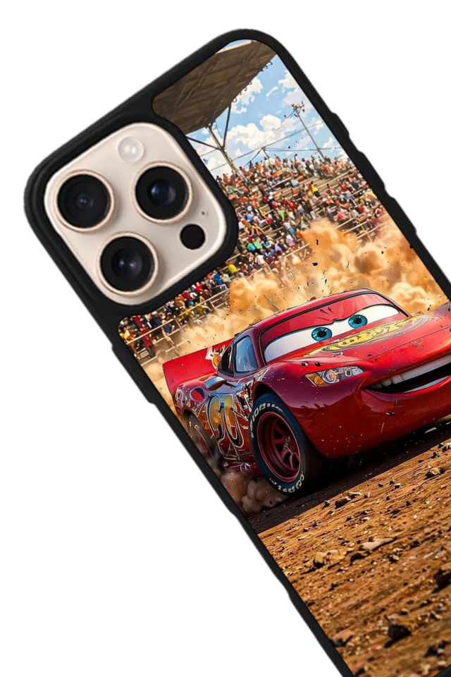 iPhone 16 Pro Max Uyumlu Simsek McQueen Tasarımlı Glossy Premium Kılıf