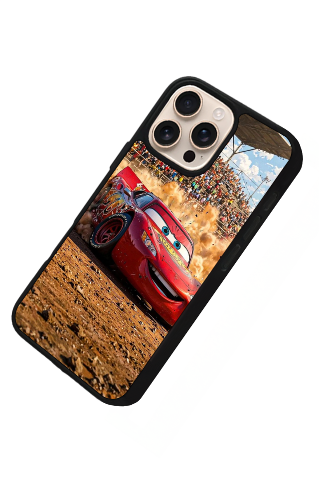 iPhone 16 Pro Max Uyumlu Simsek McQueen Tasarımlı Glossy Premium Kılıf