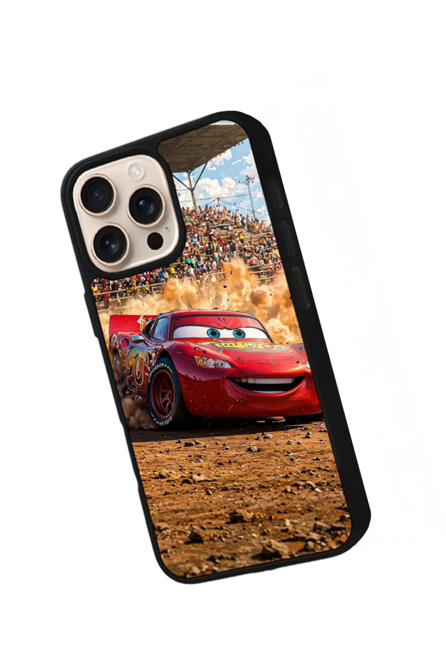 iPhone 16 Pro Max Uyumlu Simsek McQueen Tasarımlı Glossy Premium Kılıf
