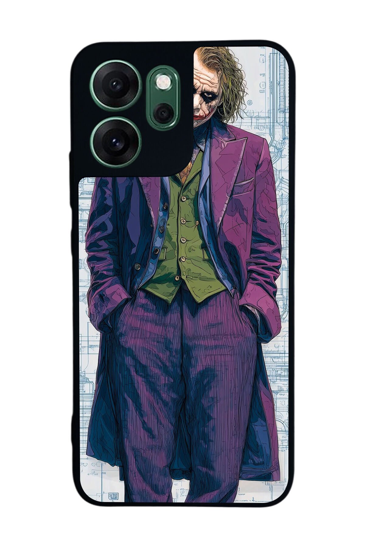 Oppo Reno 14F Uyumlu Joker Tasarımlı Glossy Premium Kılıf