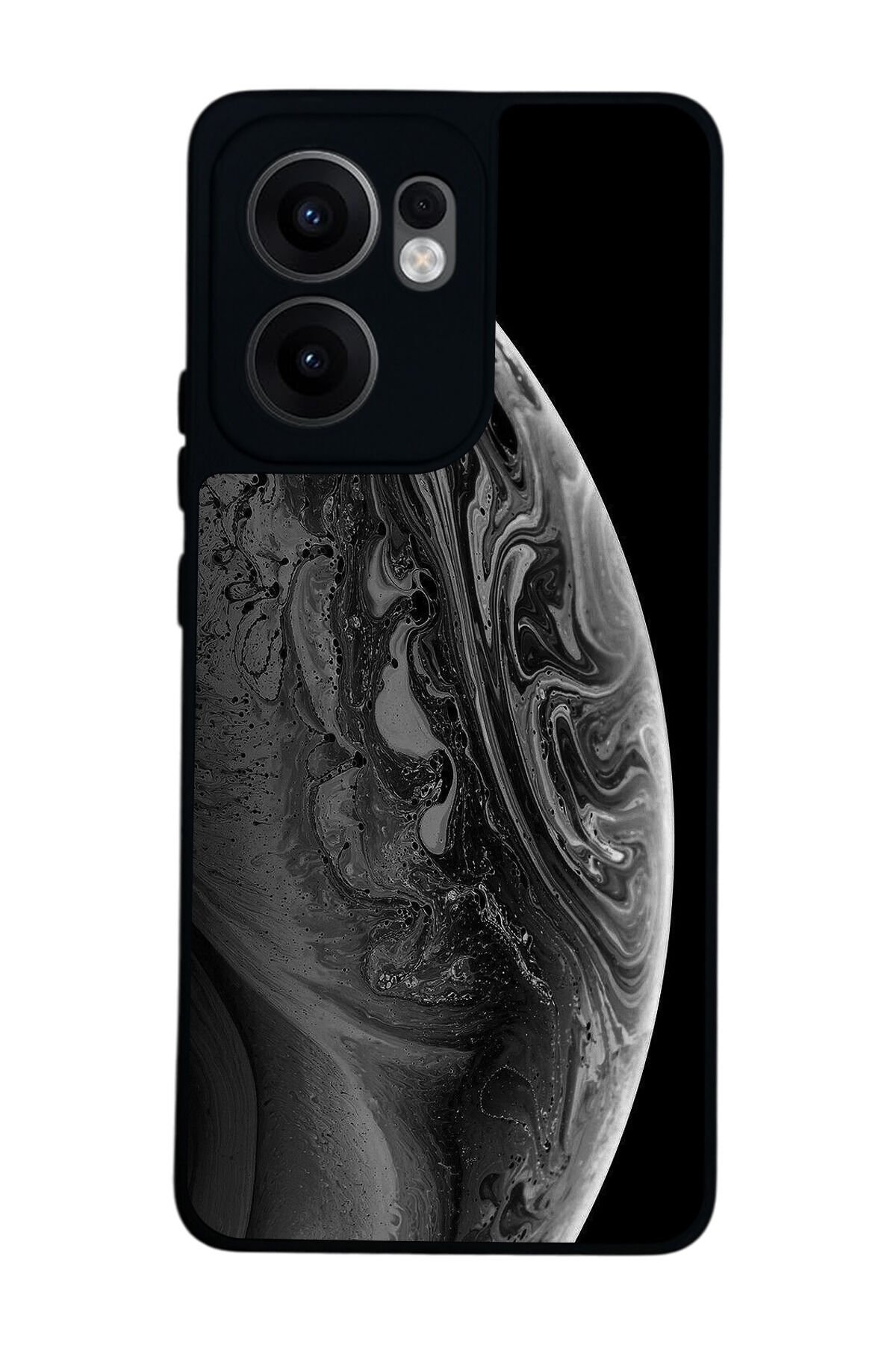 Oppo Reno 13F Uyumlu Ay Tasarımlı Glossy Premium Kılıf