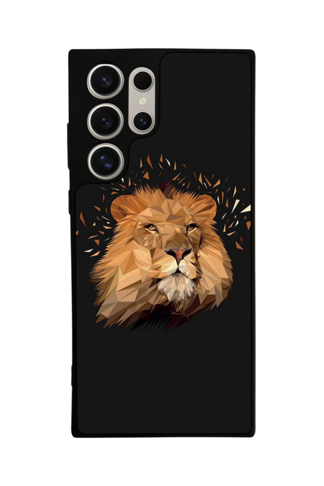 Samsung Galaxy S24 Ultra Uyumlu Aslan Tasarımlı Glossy Premium Kılıf