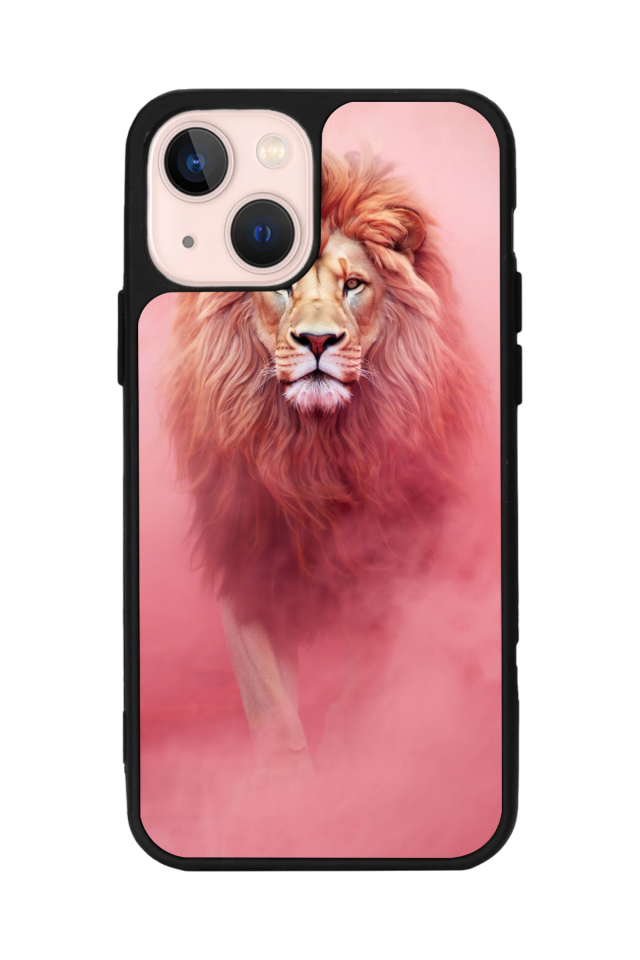 iPhone 14 Plus Uyumlu Aslan Tasarımlı Glossy Premium Kılıf