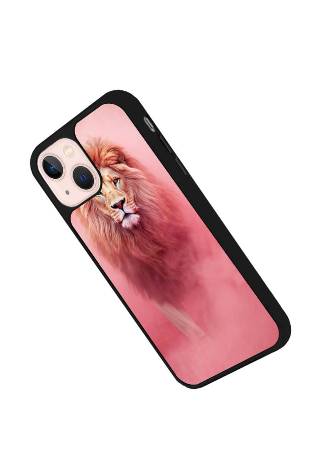 iPhone 14 Plus Uyumlu Aslan Tasarımlı Glossy Premium Kılıf