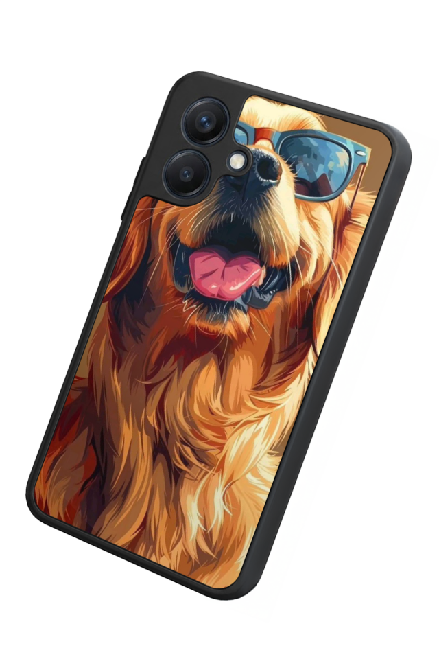 Samsung Galaxy A07 Uyumlu Golden Kopek Tasarımlı Glossy Premium Kılıf