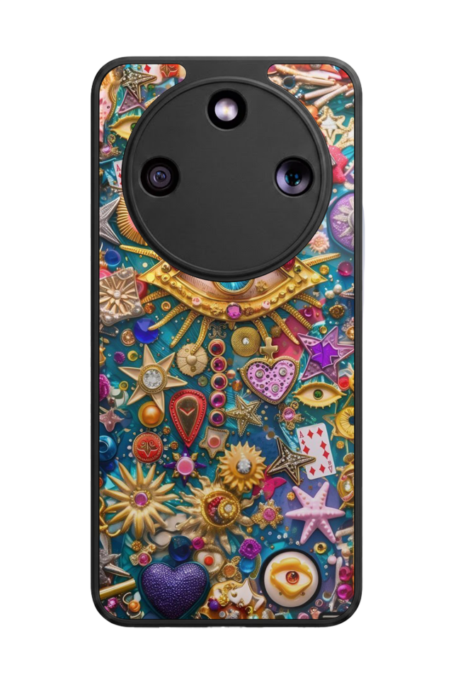 Honor Magic 8 Lite Uyumlu Göz Tasarımlı Glossy Premium Kılıf