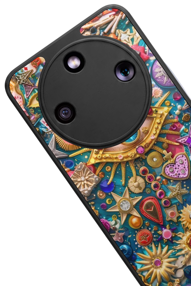 Honor Magic 8 Lite Uyumlu Göz Tasarımlı Glossy Premium Kılıf