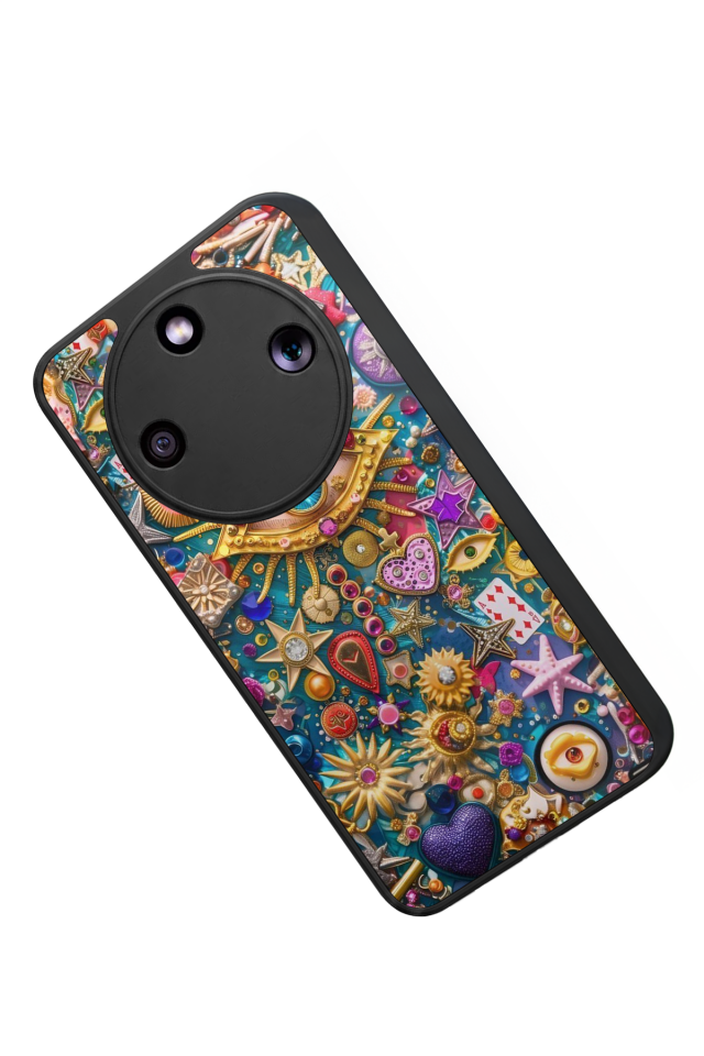 Honor Magic 8 Lite Uyumlu Göz Tasarımlı Glossy Premium Kılıf