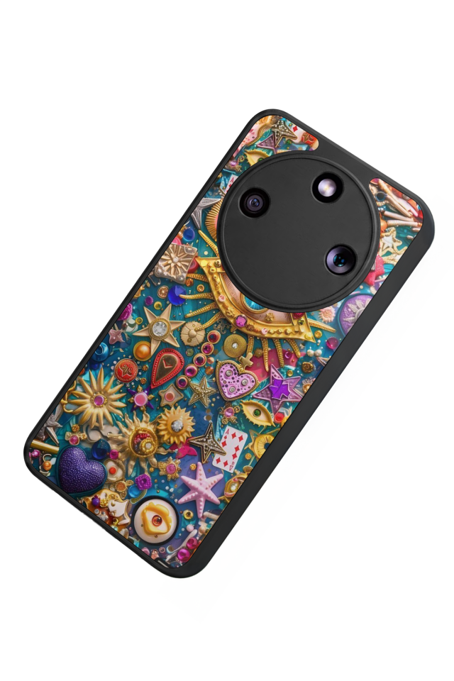 Honor Magic 8 Lite Uyumlu Göz Tasarımlı Glossy Premium Kılıf