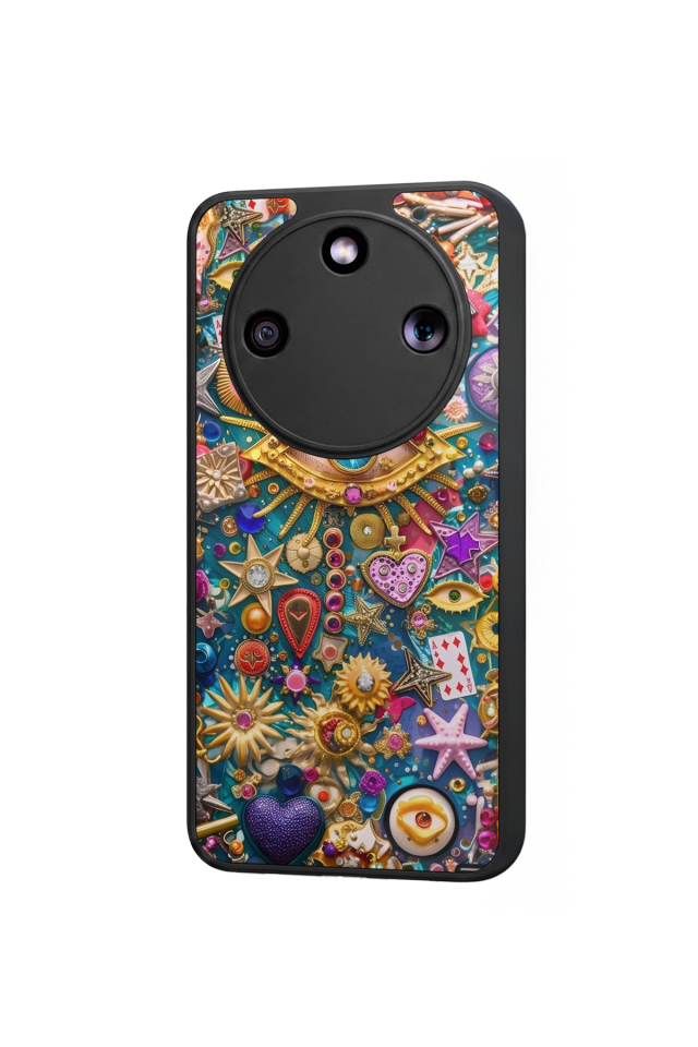 Honor Magic 8 Lite Uyumlu Göz Tasarımlı Glossy Premium Kılıf