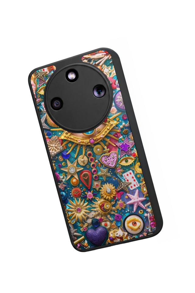 Honor Magic 8 Lite Uyumlu Göz Tasarımlı Glossy Premium Kılıf