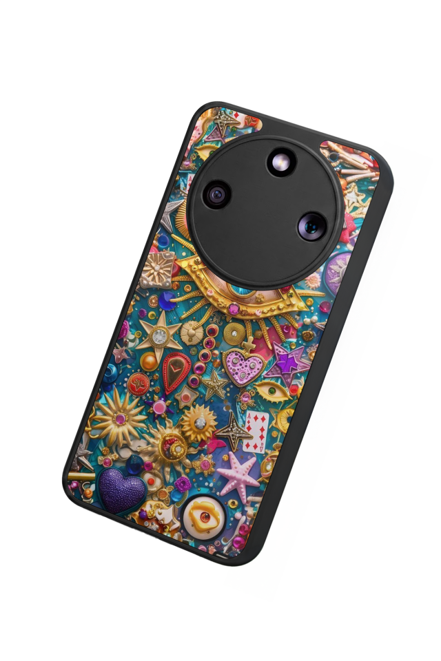 Honor Magic 8 Lite Uyumlu Göz Tasarımlı Glossy Premium Kılıf