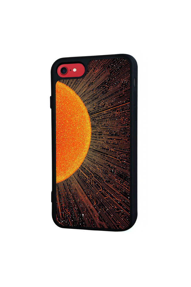 iPhone SE Uyumlu Güneş Tasarımlı Glossy Premium Kılıf