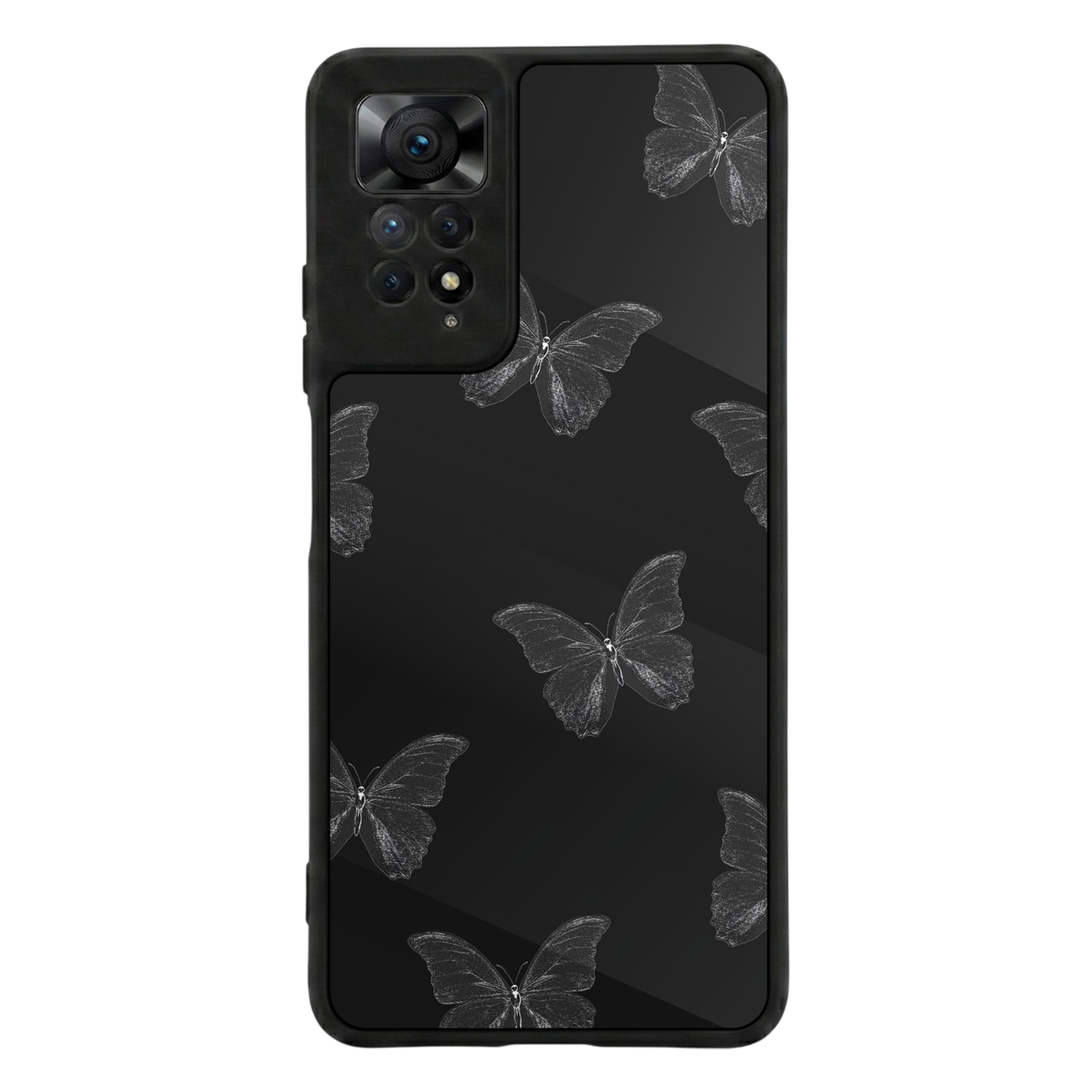 Xiaomi Redmi Note 12 Pro Uyumlu Kelebek Tasarımlı Glossy Premium Kılıf