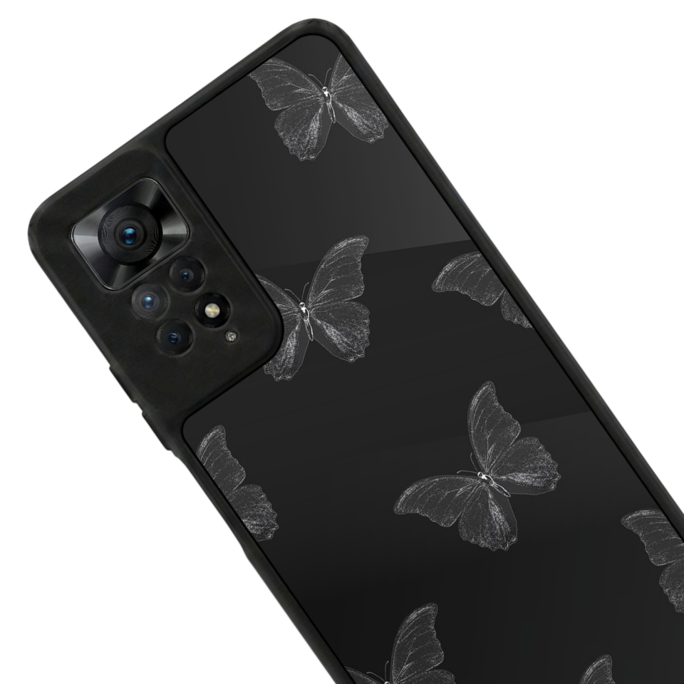 Xiaomi Redmi Note 12 Pro Uyumlu Kelebek Tasarımlı Glossy Premium Kılıf
