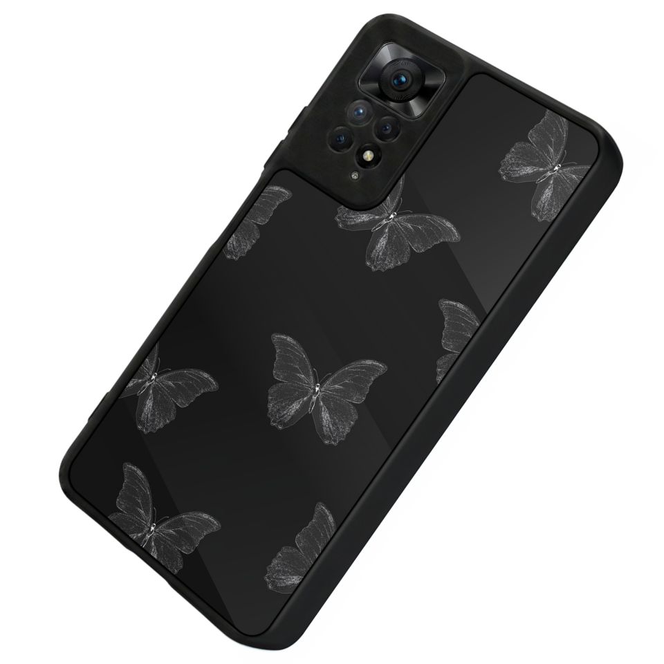 Xiaomi Redmi Note 12 Pro Uyumlu Kelebek Tasarımlı Glossy Premium Kılıf