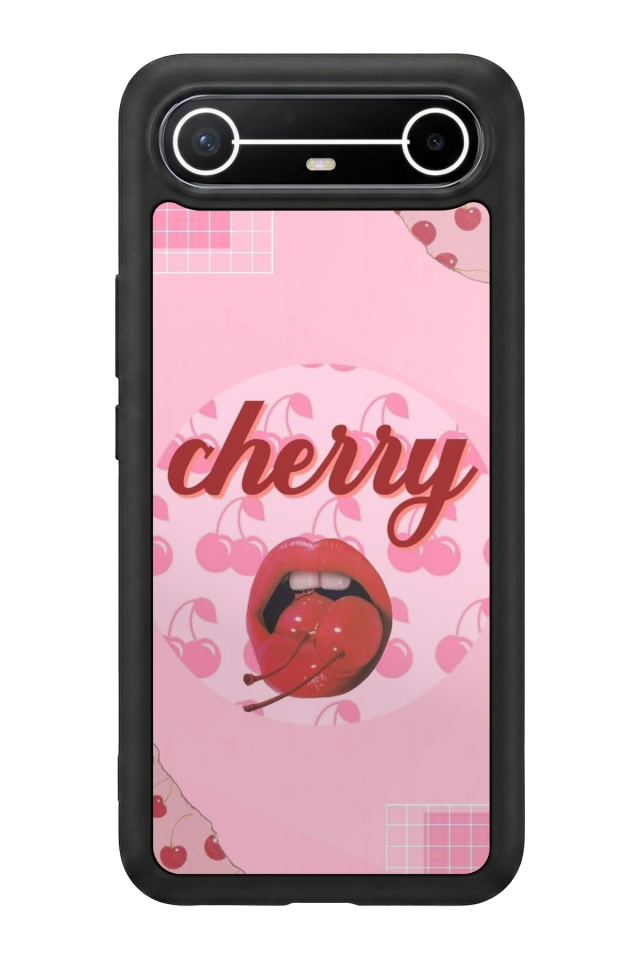 Tecno Spark Slim 5G Uyumlu Kiraz Tasarımlı Glossy Premium Kılıf