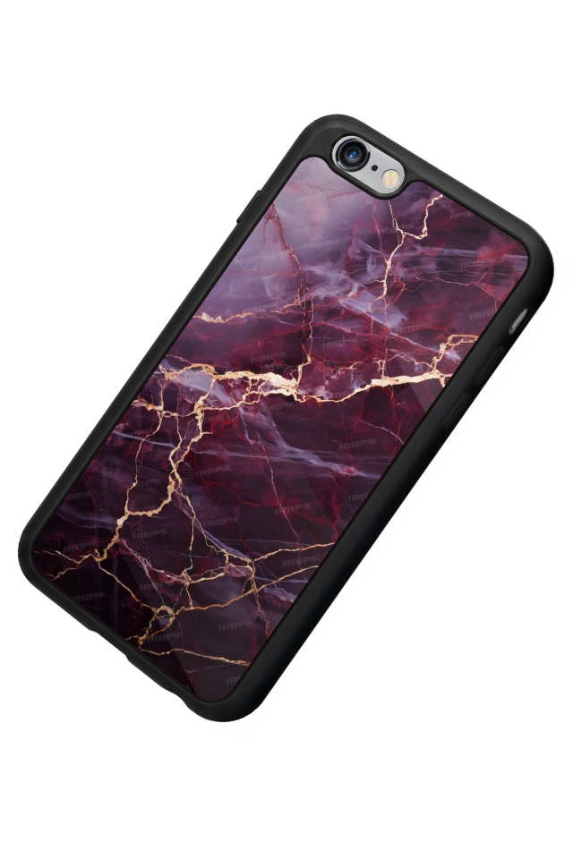 iPhone 6 Plus Uyumlu Mermer Marble Tasarımlı Glossy Premium Kılıf