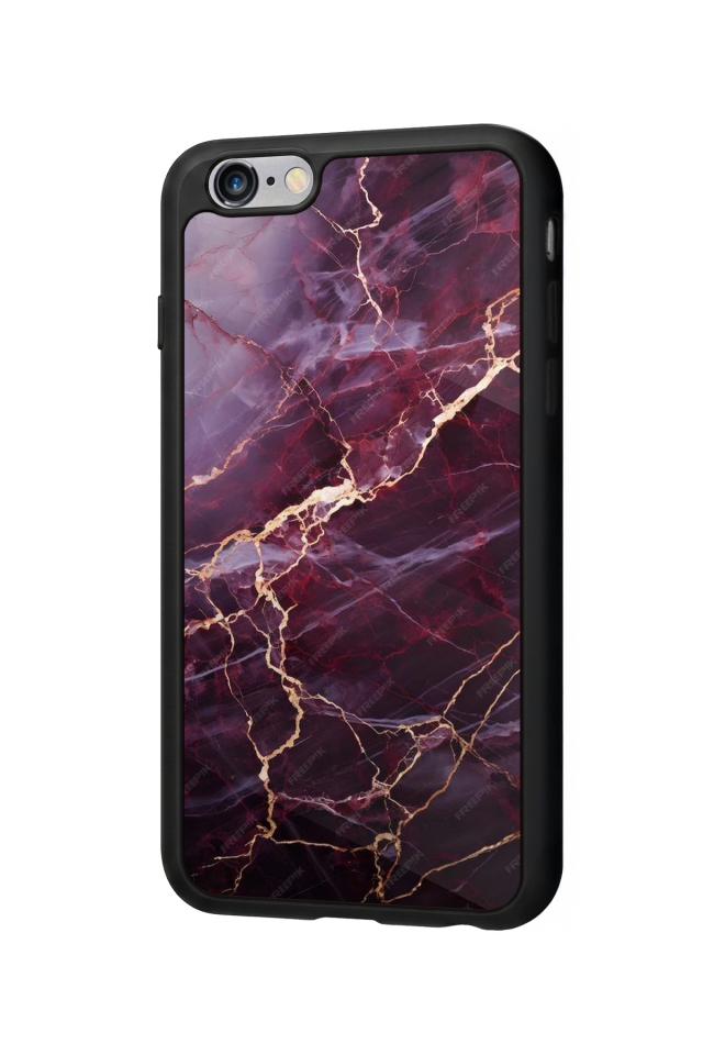 iPhone 6 Plus Uyumlu Mermer Marble Tasarımlı Glossy Premium Kılıf