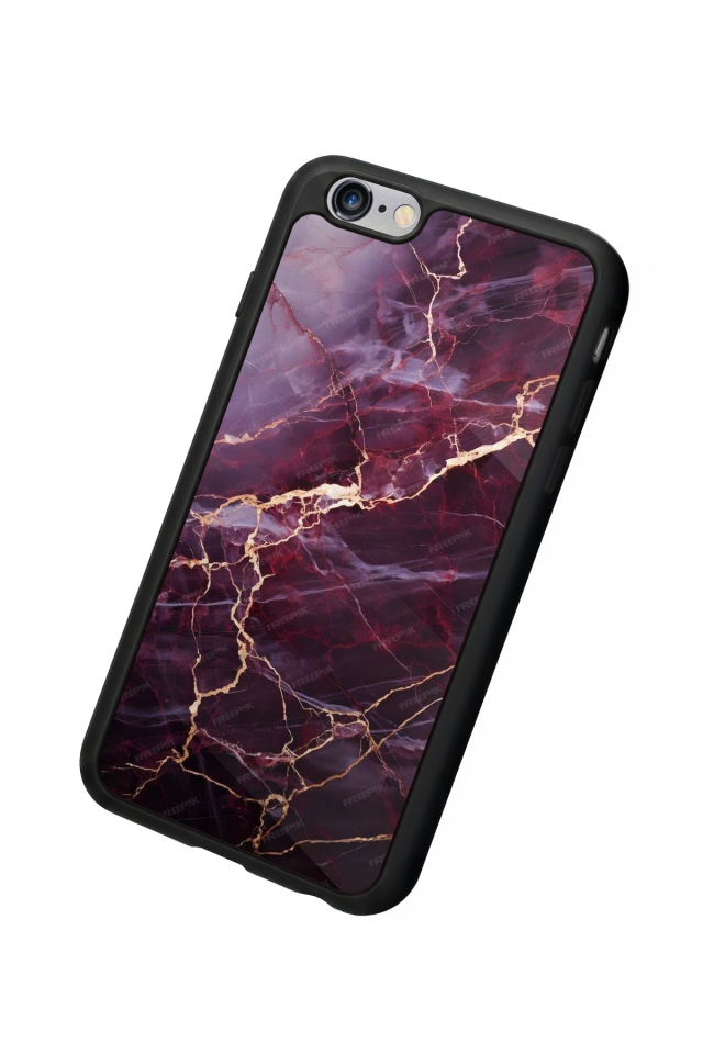 iPhone 6 Plus Uyumlu Mermer Marble Tasarımlı Glossy Premium Kılıf