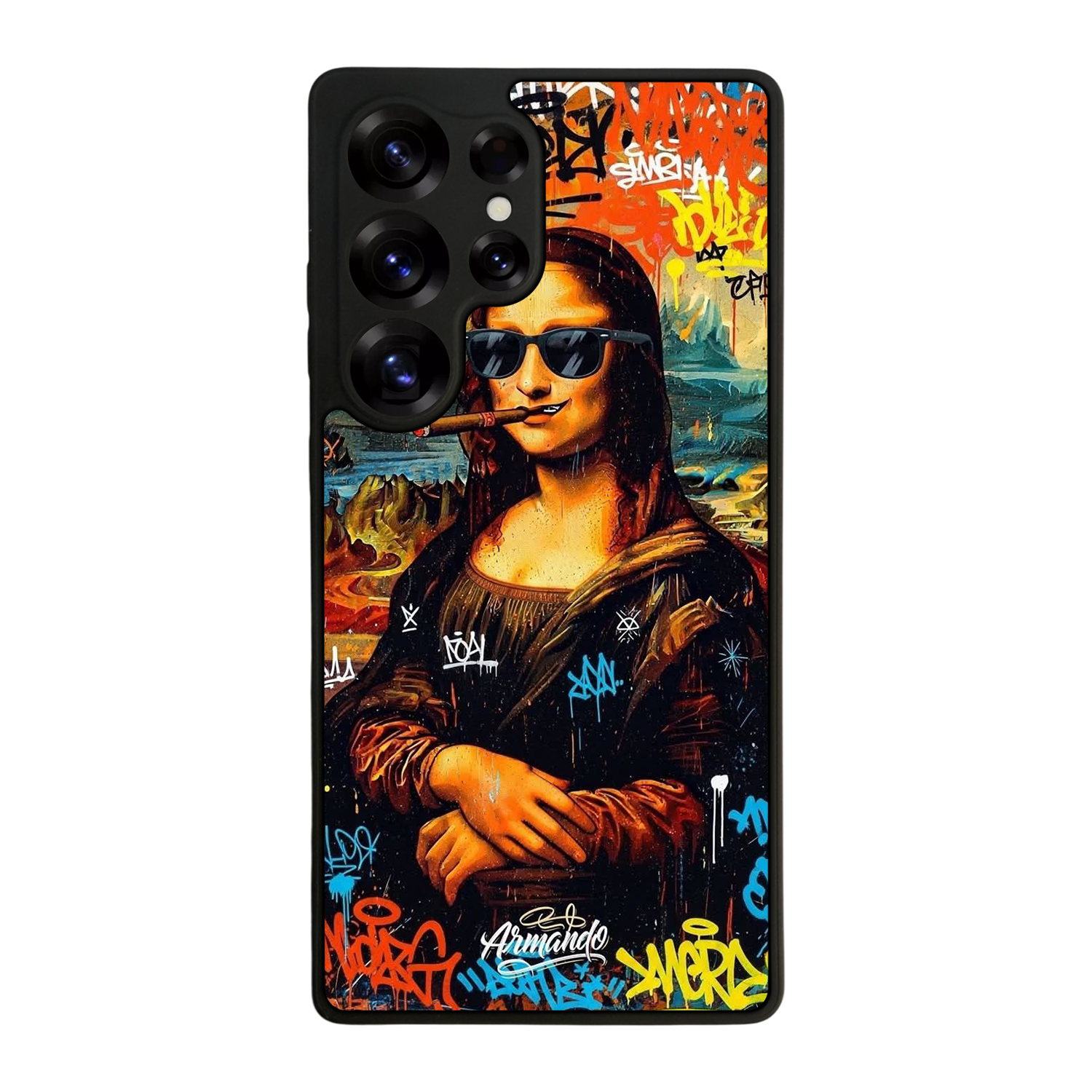 Samsung Galaxy S25 Ultra Uyumlu Monalisa Tasarımlı Glossy Premium Kılıf