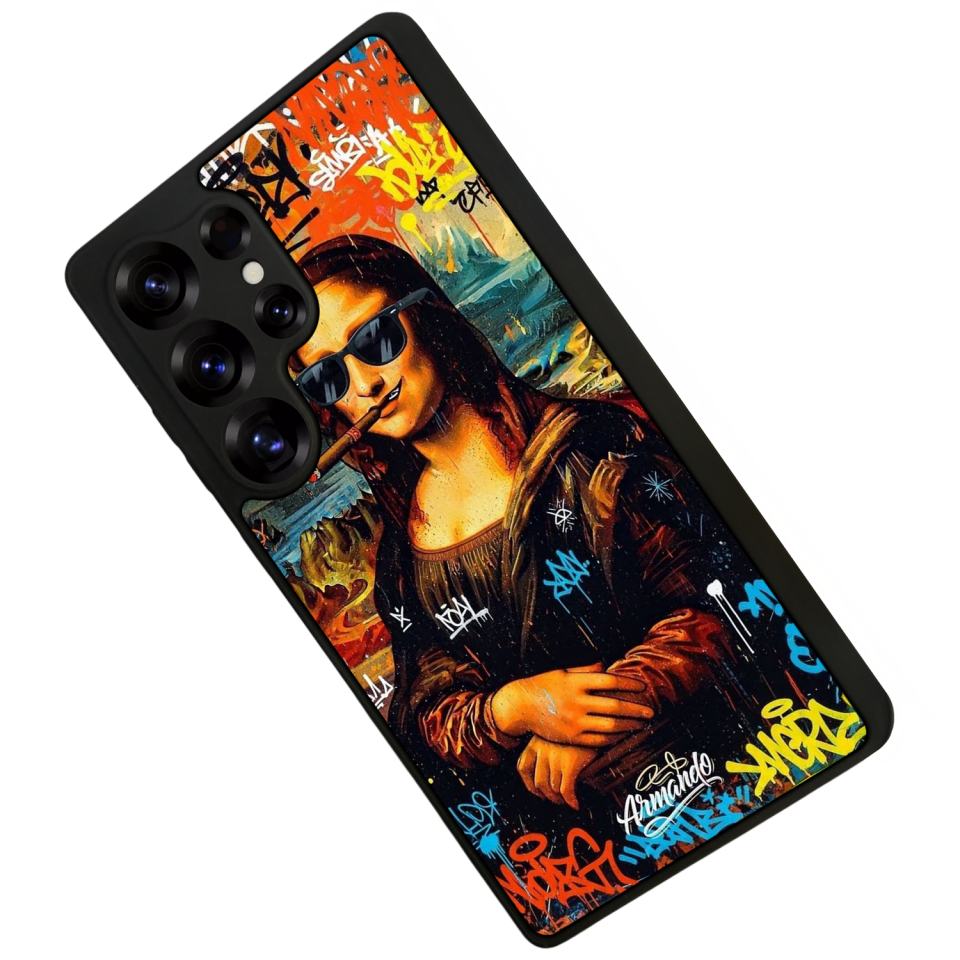 Samsung Galaxy S25 Ultra Uyumlu Monalisa Tasarımlı Glossy Premium Kılıf