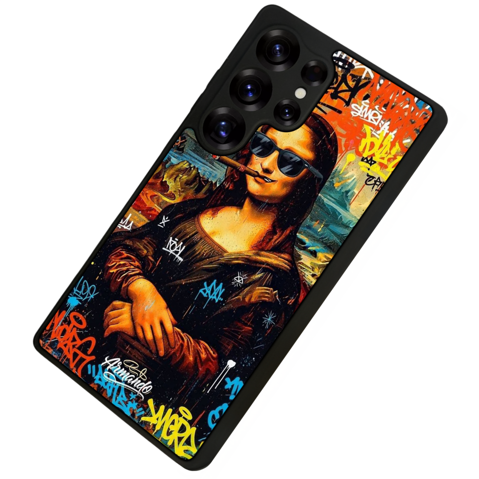 Samsung Galaxy S25 Ultra Uyumlu Monalisa Tasarımlı Glossy Premium Kılıf