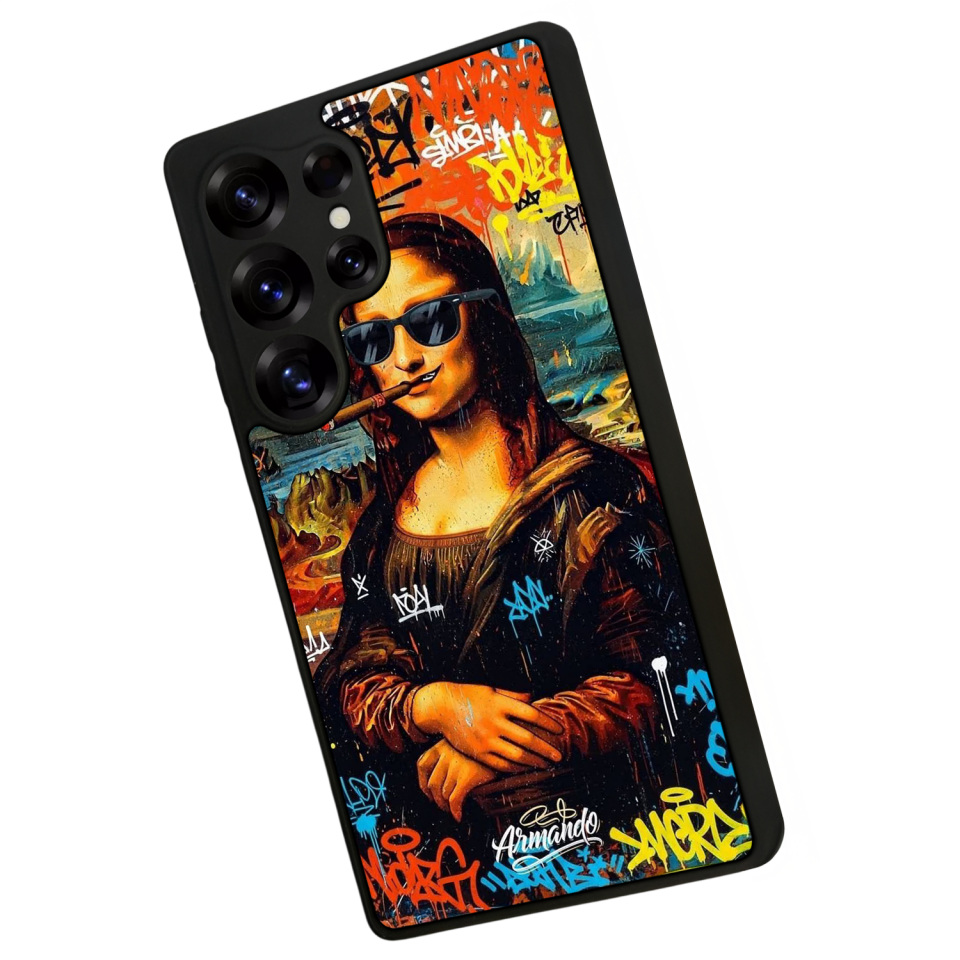 Samsung Galaxy S25 Ultra Uyumlu Monalisa Tasarımlı Glossy Premium Kılıf