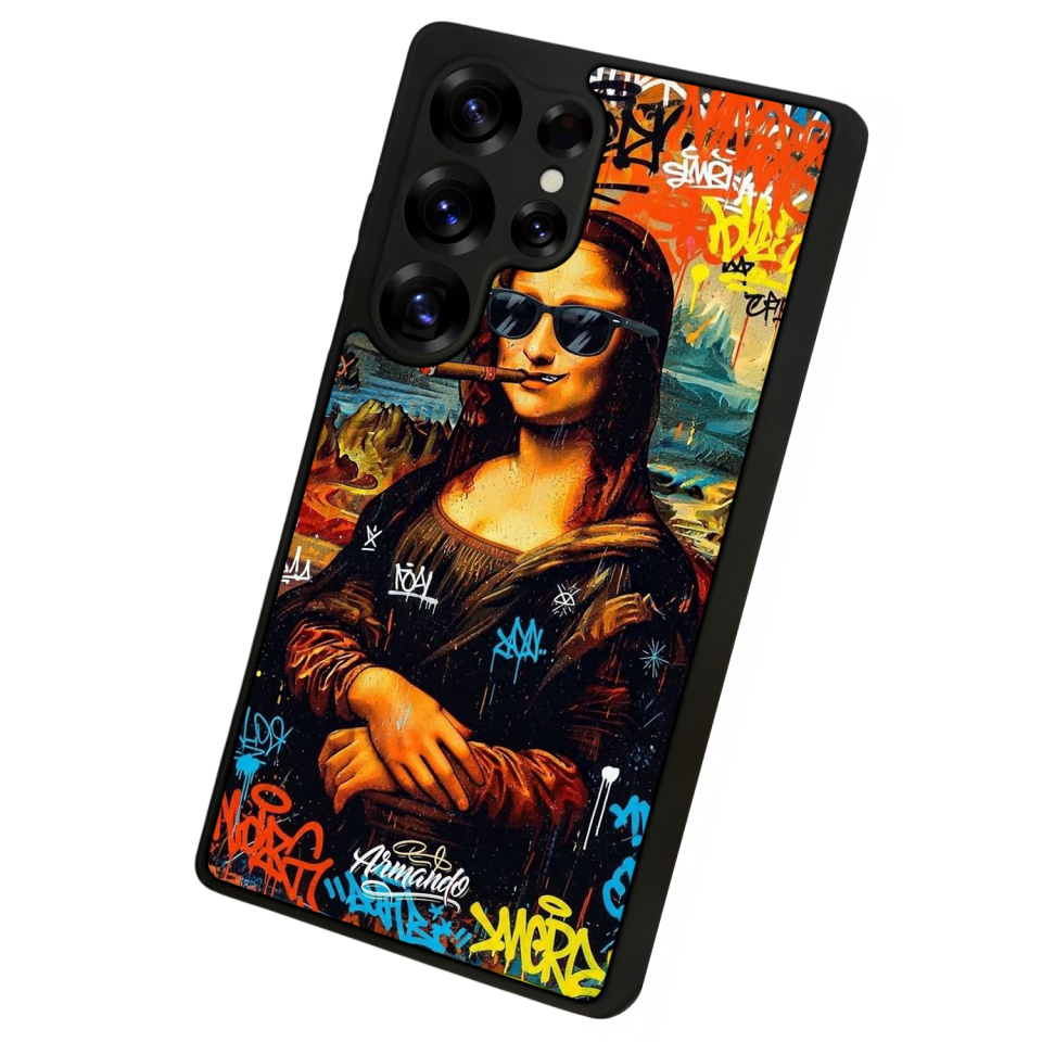 Samsung Galaxy S25 Ultra Uyumlu Monalisa Tasarımlı Glossy Premium Kılıf