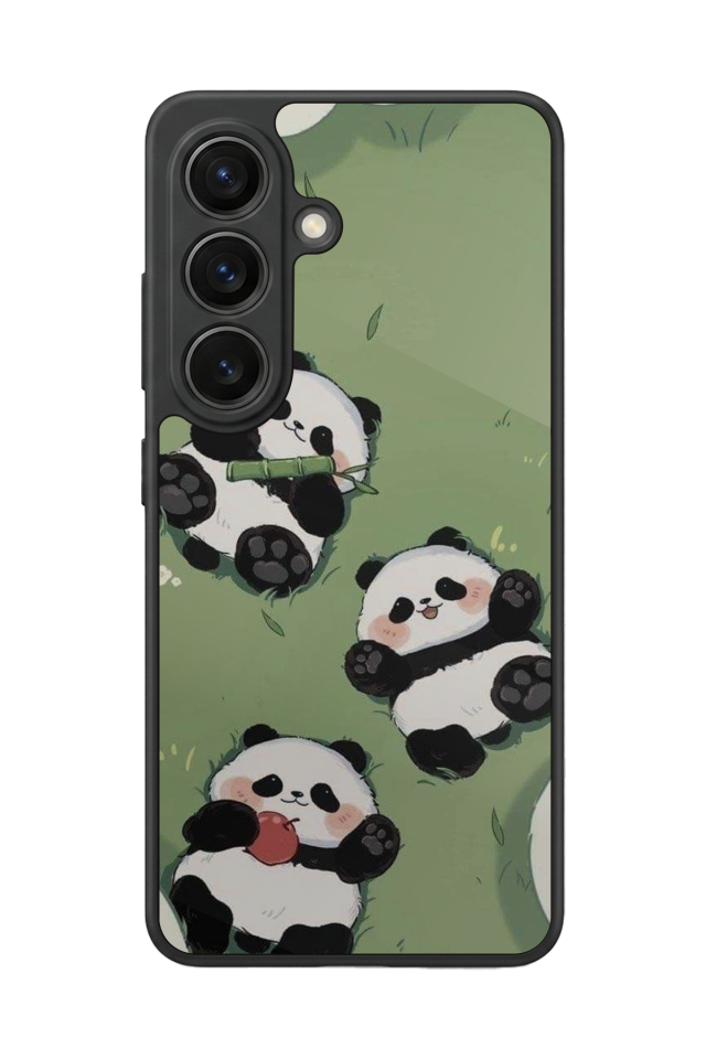 Samsung Galaxy S26 Uyumlu Panda Tasarımlı Glossy Premium Kılıf