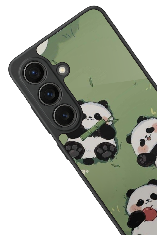 Samsung Galaxy S26 Uyumlu Panda Tasarımlı Glossy Premium Kılıf