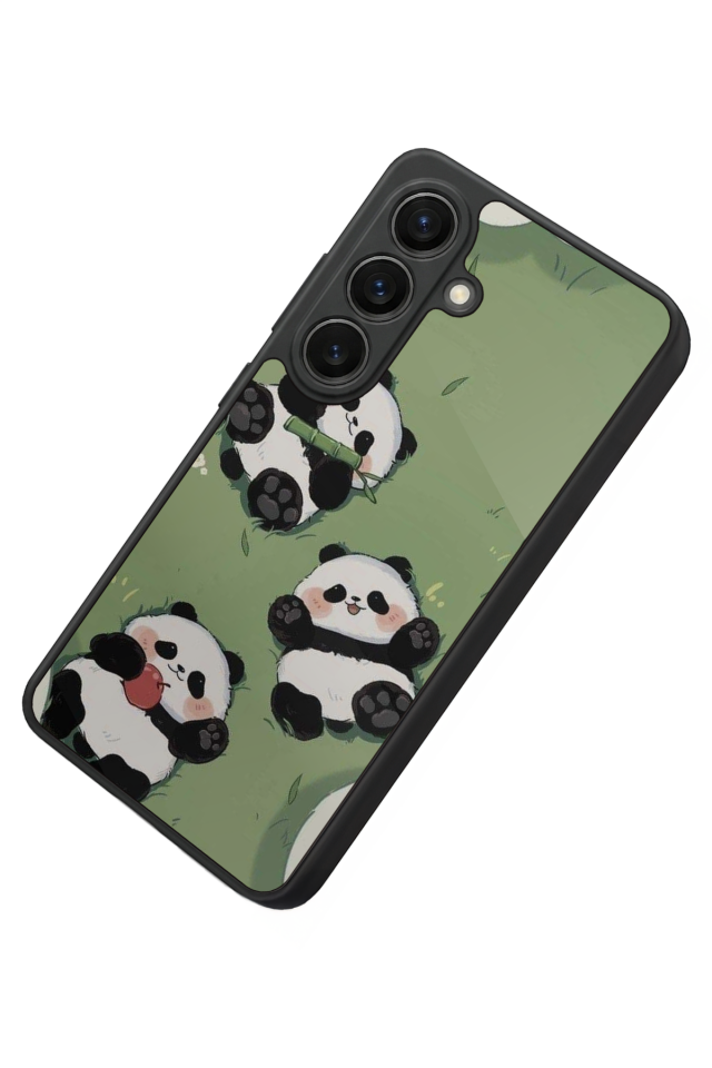 Samsung Galaxy S26 Uyumlu Panda Tasarımlı Glossy Premium Kılıf