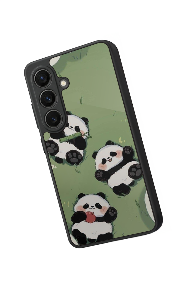 Samsung Galaxy S26 Uyumlu Panda Tasarımlı Glossy Premium Kılıf