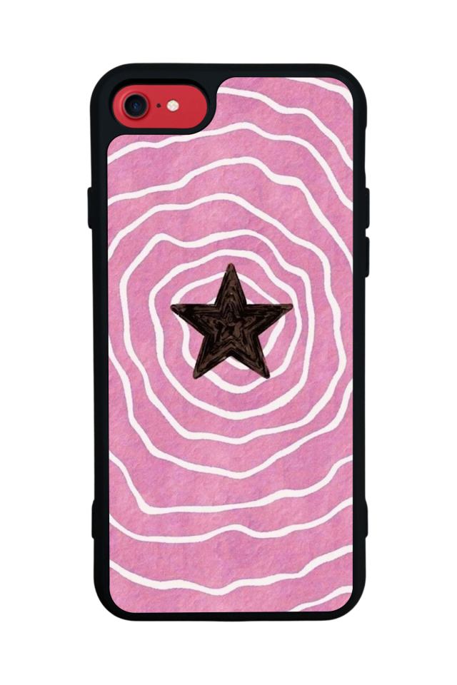 iPhone 8 Uyumlu Retro Yildizlar Tasarımlı Glossy Premium Kılıf